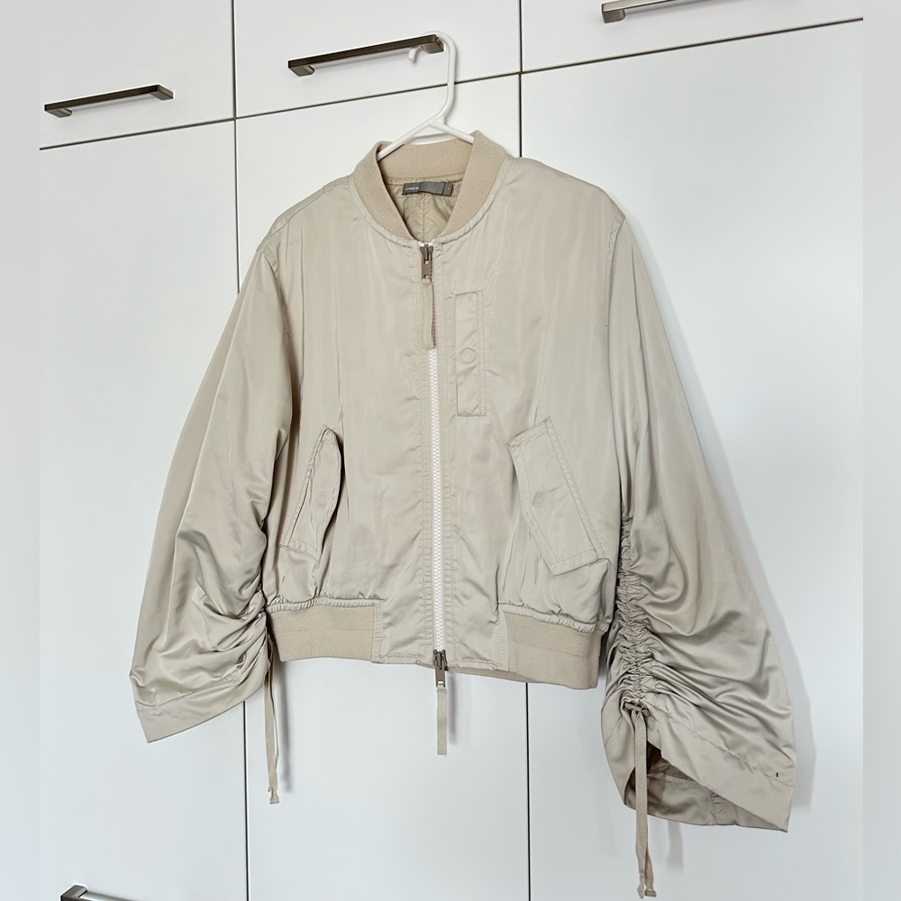 VINCE Utility Bomber Jacket with Adjustable Sleeves
